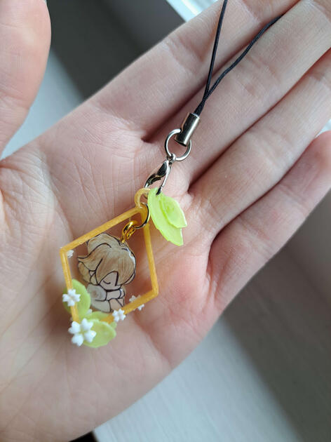 Shrink Plastic and Resin Phone Charm