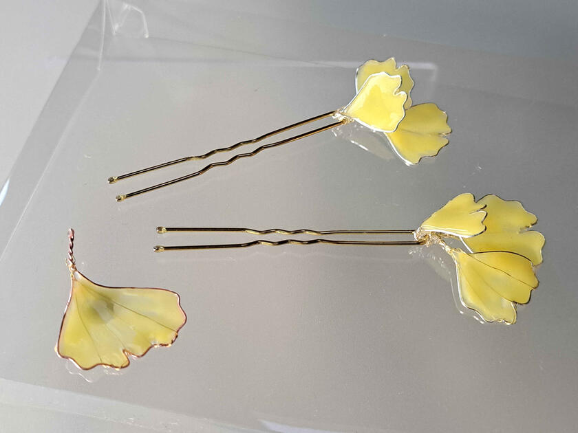 Ginkgo Resin Hair Fork