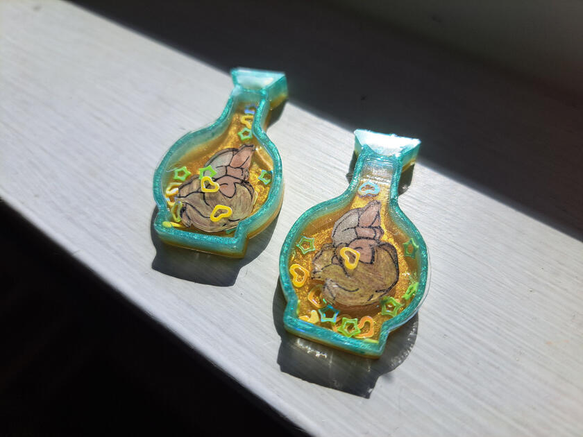 Genshin Mini Resin Shaker Phone Charms