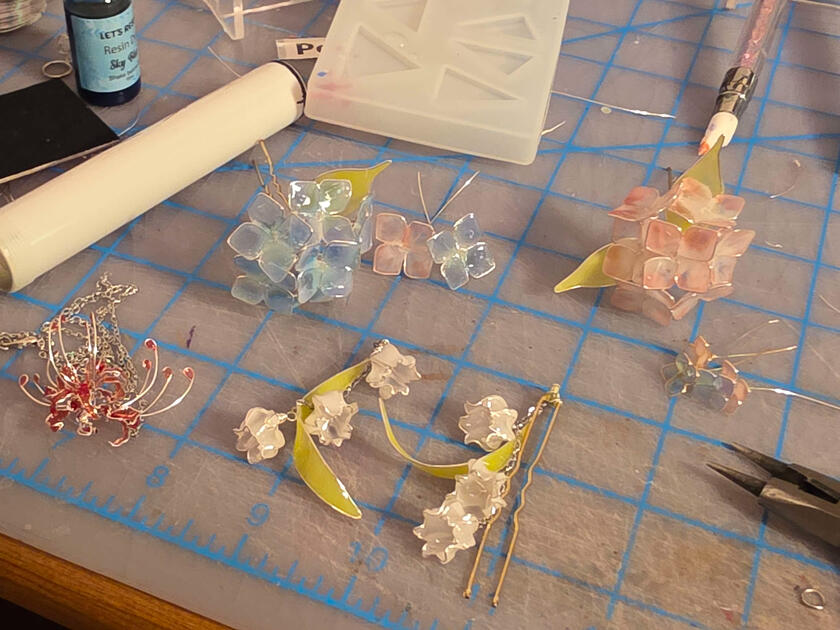 Hair accessories in progress